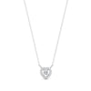 0.17 Ct Round Cut Moissanite Women's Heart Necklace Pendant 14K Gold Plated