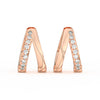 1/2 Ct Round Cut Moissanite Hoop Earrings 14K Gold Plated