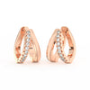 1/2 Ct Round Cut Moissanite Hoop Earrings 14K Gold Plated
