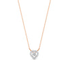 0.17 Ct Round Cut Moissanite Women's Heart Necklace Pendant 14K Gold Plated
