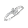 1.50 Ct Round Cut Moissanite Women's Bangle Bracelet 14K Gold Plated