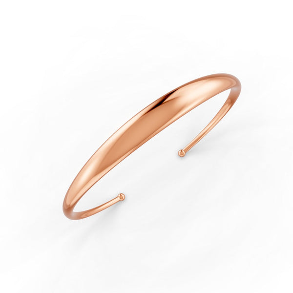 Elegant Polished Gold Cuff Bracelet for Women Sleek Minimalist Design 14K Gold Plated