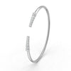 0.15 Ct Round Cut Natural Moissanite Women's Bangle Bracelets 14K Gold Plated