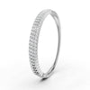 1.90 Ct Round Cut Natural Moissanite Women's Bangle Bracelets 14K Gold Plated