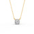 0.30 Ct Round Cut Moissanite Women's Halo Necklace Pendant 14K Gold Plated