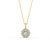 0.50 Ct Round Cut Moissanite Women's Cluster Necklace Pendant 14K Gold Plated