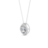 0.56 Ct Round Cut Moissanite Women's Cluster Necklace Pendant 14K Gold Plated