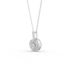 0.50 Ct Round Cut Moissanite Women's Cluster Necklace Pendant 14K Gold Plated