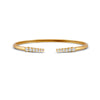 0.15 Ct Round Cut Natural Moissanite Women's Bangle Bracelets 14K Gold Plated