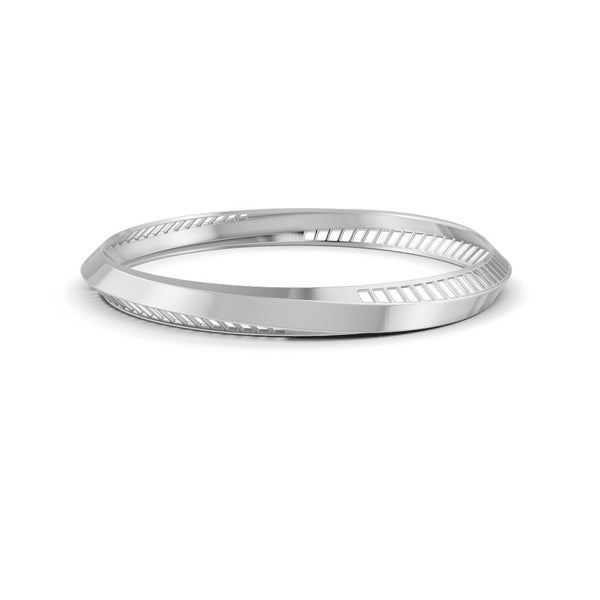 Elegant Gold Bangle with Sleek Cutout Design 14K Gold Plated