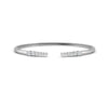 0.15 Ct Round Cut Natural Moissanite Women's Bangle Bracelets 14K Gold Plated