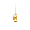 0.56 Ct Round Cut Moissanite Women's Cluster Necklace Pendant 14K Gold Plated