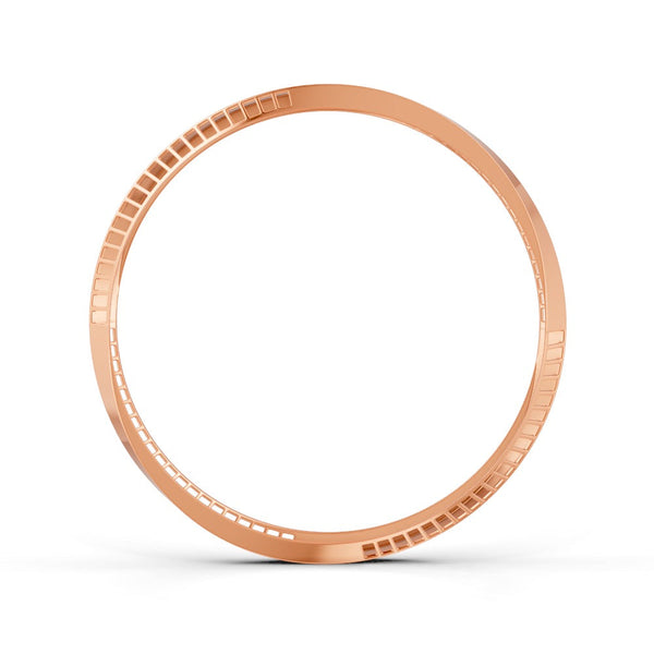 Elegant Gold Bangle with Sleek Cutout Design 14K Gold Plated