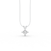 Princess Cut Moissanite Solitaire Pendant 14K Gold Plated