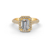 2.50 Ct Radiant Cut Moissanite Engagement Ring 14K Gold Plated