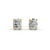 Oval Cut Real Moissanite 4 Prong Solitaire Stud Earrings Screw Back 14K Gold Plated