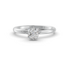 Princess Cut Real Moissanite Claw Prong Solitaire Ring 14K Gold Plated