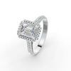 2.50 Ct Radiant Cut Moissanite Engagement Ring 14K Gold Plated