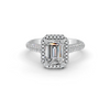 2.50 Ct Radiant Cut Moissanite Engagement Ring 14K Gold Plated