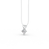 Princess Cut Moissanite Solitaire Pendant 14K Gold Plated