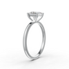 Princess Cut Real Moissanite 4 Prong Solitaire Ring 14K Gold Plated