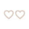 1/2 Ct Round Cut Moissanite Heart Stud Earrings in 14K Gold Plated