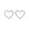 1/2 Ct Round Cut Moissanite Heart Stud Earrings in 14K Gold Plated
