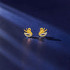 22KT Swan Earrings Gold