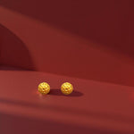 22KT Button Earring Gold