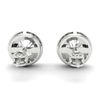 3Ct Round Cut Moissanite Halo Stud Earrings 14K Gold Plated Push Back