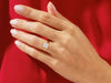Princess Cut Real Moissanite 4 Prong Solitaire Ring 14K Gold Plated