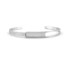 0.85 Ct Round Cut Natural Moissanite Women Cuff Bangle Bracelets 14K Gold Plated