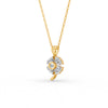 3.21 Ct Heart Cut Moissanite Women's Heart Necklace Pendant 14K Gold Plated