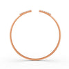 0.15 Ct Round Cut Natural Moissanite Women's Bangle Bracelets 14K Gold Plated