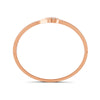 1.50 Ct Round Cut Moissanite Women's Bangle Bracelet 14K Gold Plated