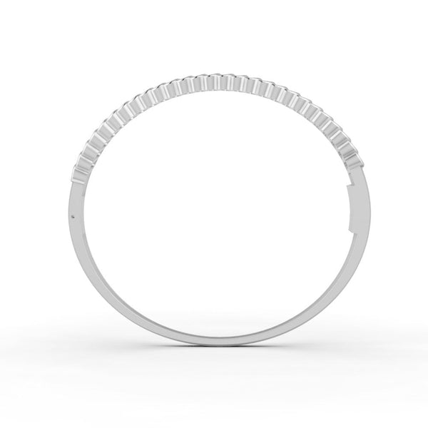 1.90 Ct Round Cut Natural Moissanite Women's Bangle Bracelets 14K Gold Plated