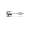 Cushion Cut Real Moissanite 4 Prong Solitaire Stud Earrings Screw Back 14K Gold Plated
