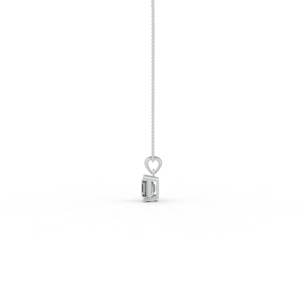 Asscher Cut Moissanite Solitaire Pendant in 14K Gold Plated