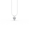 Heart Cut Moissanite Solitaire Pendant 14K Gold Plated