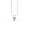 Heart Cut Moissanite Solitaire Pendant 14K Gold Plated
