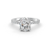 2.50Ct Oval Cut Moissanite Women Engagement Ring 14K Gold Plated