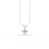 Princess Cut Moissanite Solitaire Pendant 14K Gold Plated