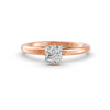 Princess Cut Real Moissanite Claw Prong Solitaire Ring 14K Gold Plated