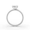 Emerald Cut Real Moissanite 4 Prong Solitaire Ring 14K Gold Plated