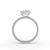 Heart Cut Real Moissanite 4 Prong Solitaire Ring 14K Gold Plated