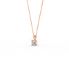 Asscher Cut Moissanite Solitaire Pendant in 14K Gold Plated