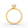 Marquise Cut Real Moissanite 6 Prong Solitaire Ring 14K Gold Plated