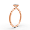 Princess Cut Real Moissanite Claw Prong Solitaire Ring 14K Gold Plated