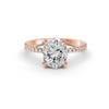2.50Ct Oval Cut Moissanite Women Engagement Ring 14K Gold Plated